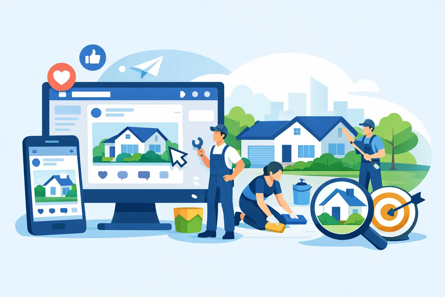 Publicité Facebook services résidentiels