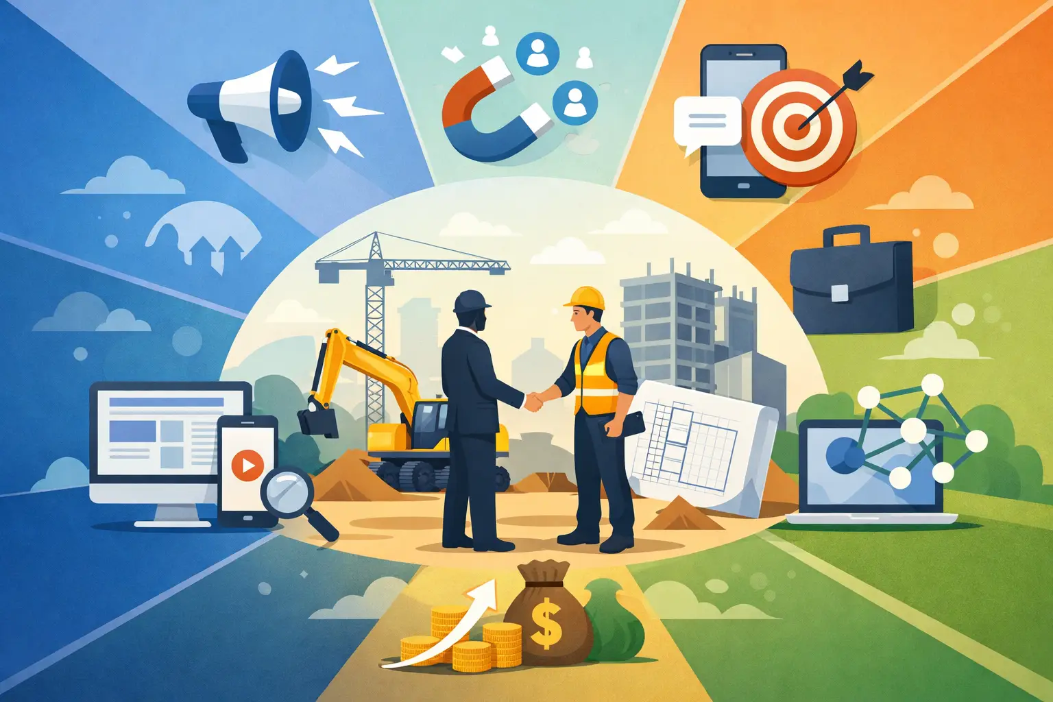 7 meilleurs canaux d’acquisition clients construction