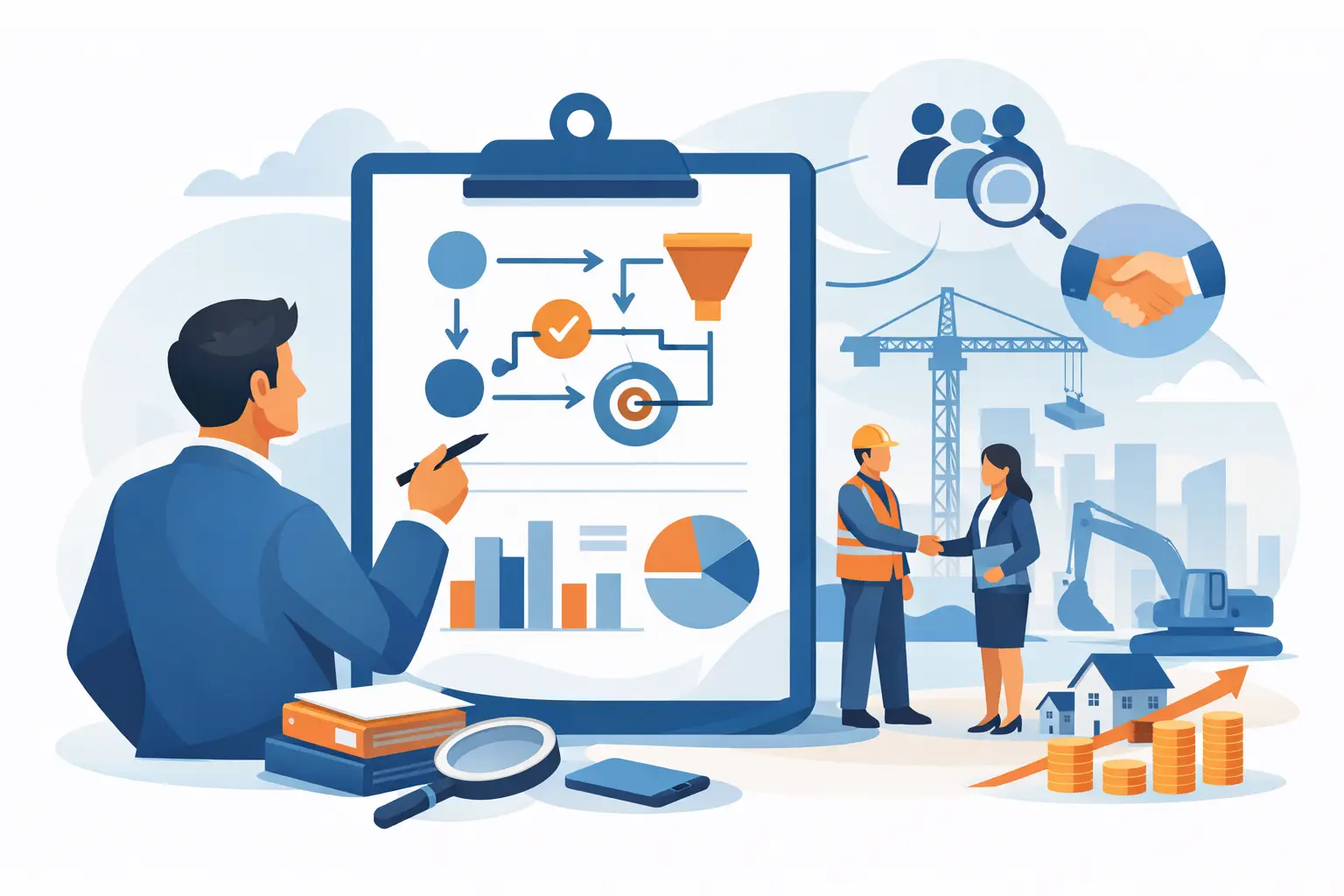 Comment structurer l’acquisition clients construction