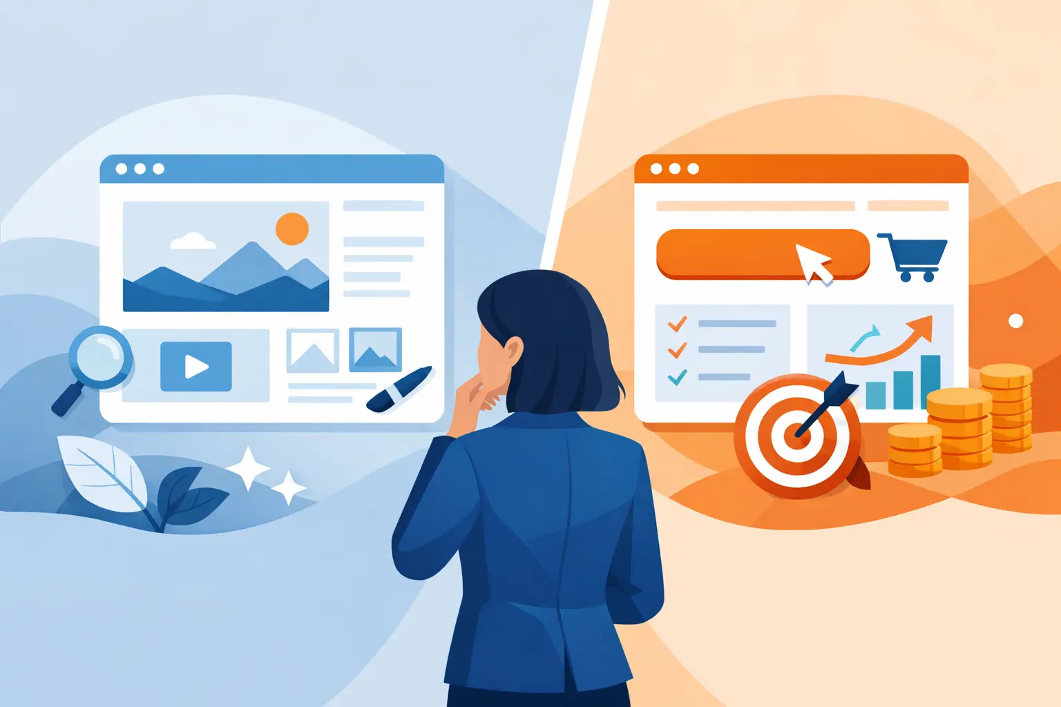 Site vitrine ou site conversion: quoi choisir?