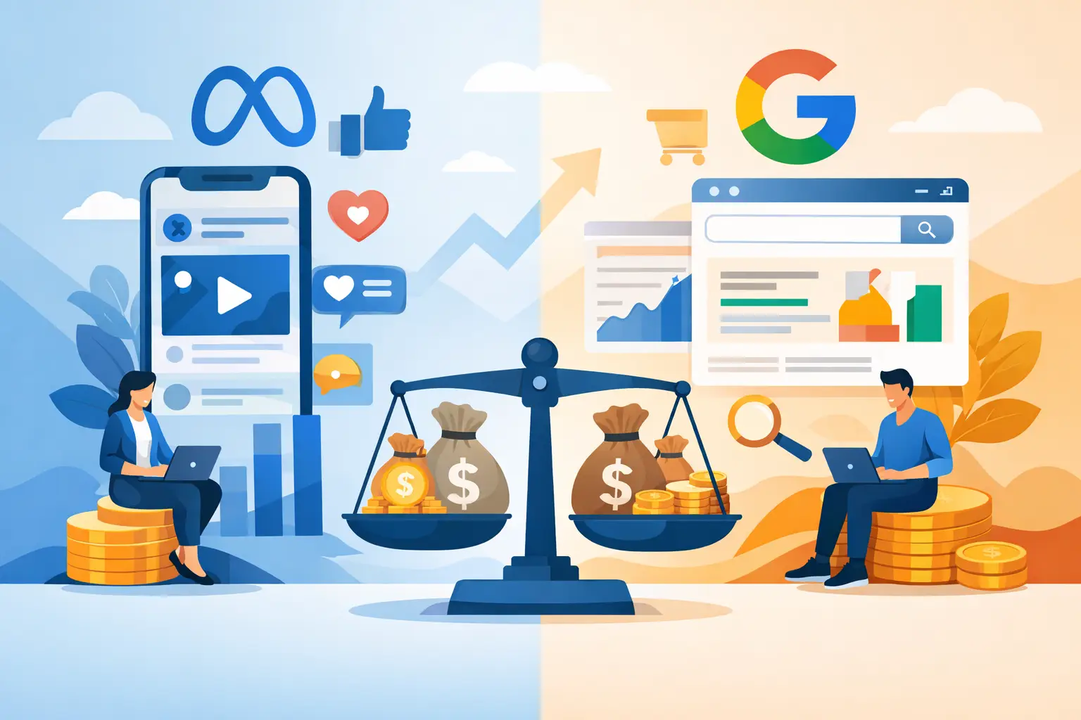 Meta Ads ou Google, quel canal rapporte plus?