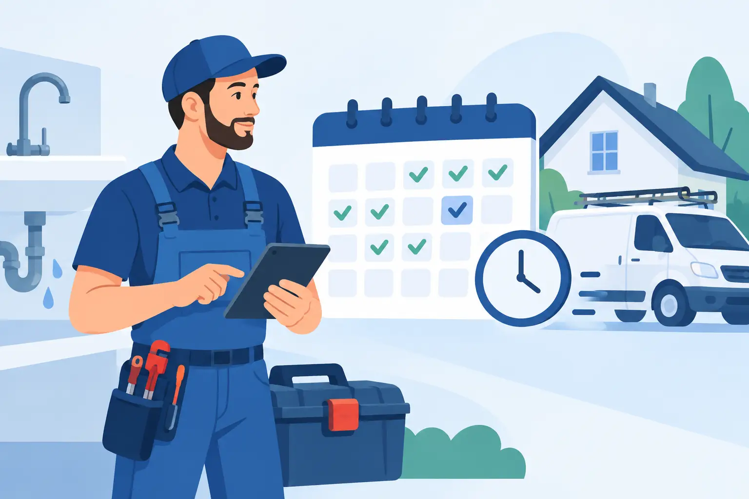 Exemple pipeline plombier qui remplit l’horaire